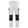 Blaklader 1089 4-Way Stretch Painters Work Trousers White/Dark grey / 36" Waist, Short Leg