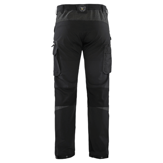 Blaklader 1422 4-Way Stretch Service Work Trousers Black / Dark Grey Only Buy Now at Workwear Nation!