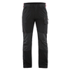 Blaklader 1422 4-Way Stretch Service Work Trousers Black / Red Only Buy Now at Workwear Nation!