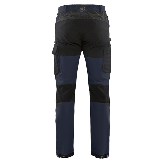 Blaklader 1422 4-Way Stretch Service Work Trousers Navy Blue / Black Only Buy Now at Workwear Nation!