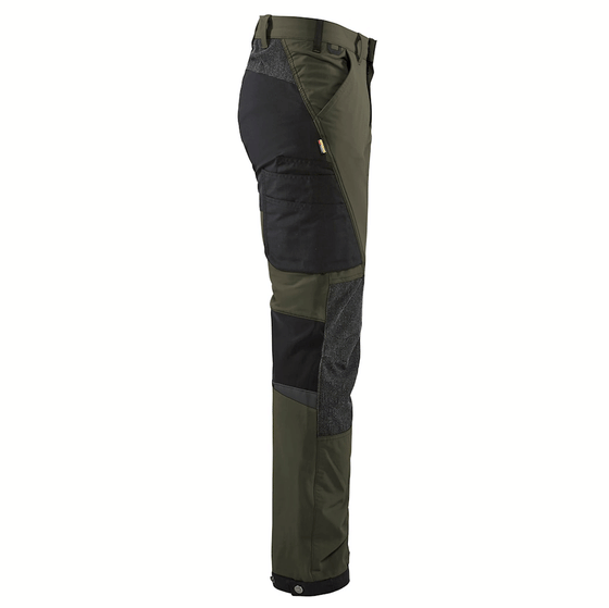 Blaklader 1422 4-Way Stretch Service Work Trousers Dark olive green/Black / 32" Waist, Regular Leg