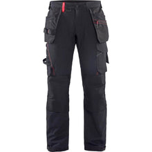  Blaklader 1522 Craftsmen 4-Way Stretch Trousers with Holster Pockets Black / Red