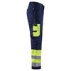 Blaklader 1584 Hi-Vis Professional Drivers Work Trousers Hi-vis yellow/navy blue / 48" Waist, Reg Leg