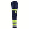 Blaklader 1584 Hi-Vis Professional Drivers Work Trousers Hi-vis yellow/navy blue / 48" Waist, Reg Leg
