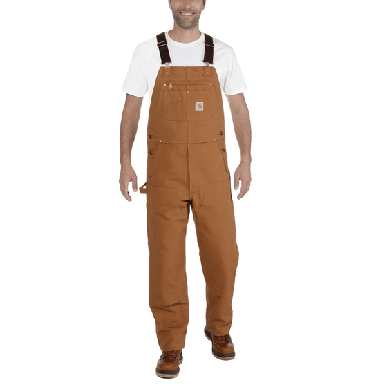 Carhartt 102776 Relaxed Fit Duck Bib Overall CARHARTT BROWN / Waist 32" / Leg 32"