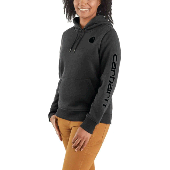 Carhartt 102791 Womens Clarksburg Relaxed Fit Midweight Logo Sleeve Sweatshirt Only Buy Now at Workwear Nation!