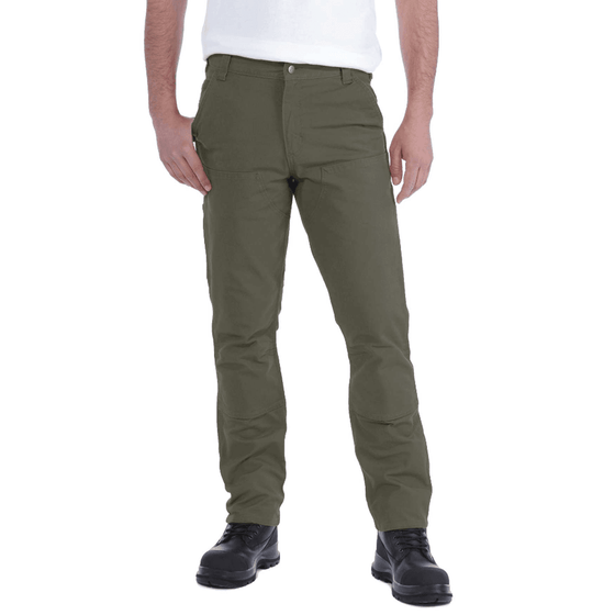 Carhartt 103340 Rugged Flex Straight Fit Duck Double Front Utility Work Pant TARMAC / Waist 36" / Leg 34"