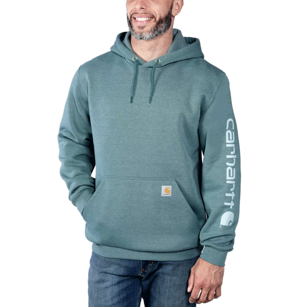 Midweight hooded logo sweatshirt hotsell