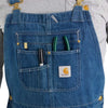 Carhartt 104672 Denim Bib Dungarees Darkstone / Waist 44" / Leg 34"
