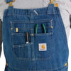 Carhartt 104672 Denim Bib Dungarees Darkstone / Waist 44" / Leg 34"