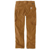 Carhartt 105074 Relaxed Straight Steel Rugged Flex Ripstop Double-Front Cargo Trousers Carhartt Brown / 34" Waist / 32" Leg