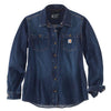 Carhartt 105492 Women's Relaxed Fit Midweight Denim Long-Sleeve Shirt