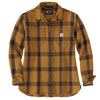 Carhartt 105576 Women's Loose Fit Heavyweight Twill Long-Sleeve Plaid Shirt