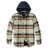 Carhartt 105938 Rugged Flex Relaxed Fit Flannel Fleece Lined Hooded Shirt Jac