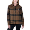 Carhartt 105989 Women's Rugged Flex Loose Fit Midweight Flannel Long-Sleeve Plaid Shirt