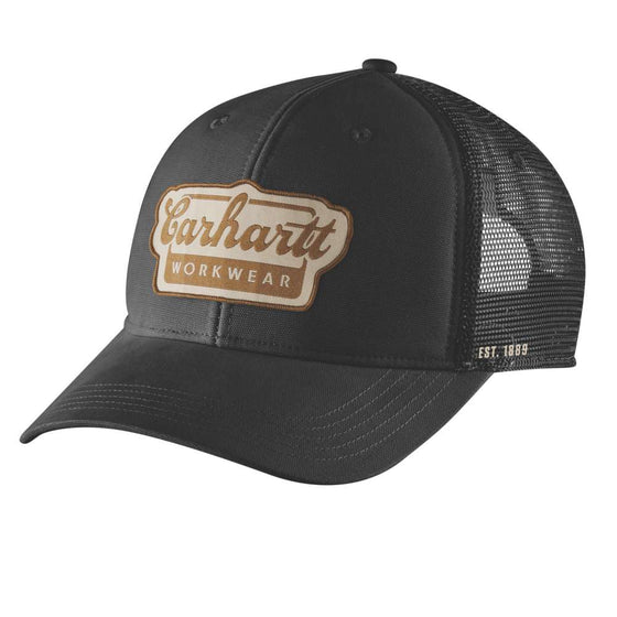 Carhartt 106738 Rugged Flex Twill Mesh-Back Script Patch Cap
