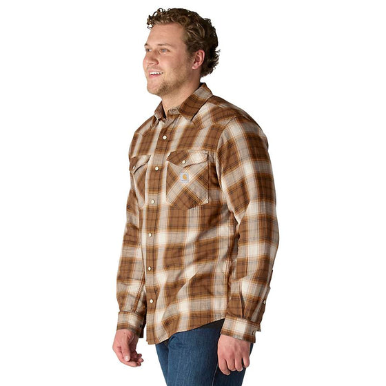 Carhartt 107016  Montana Rugged Flex Long Sleeve  Snap Front Plaid Shrt