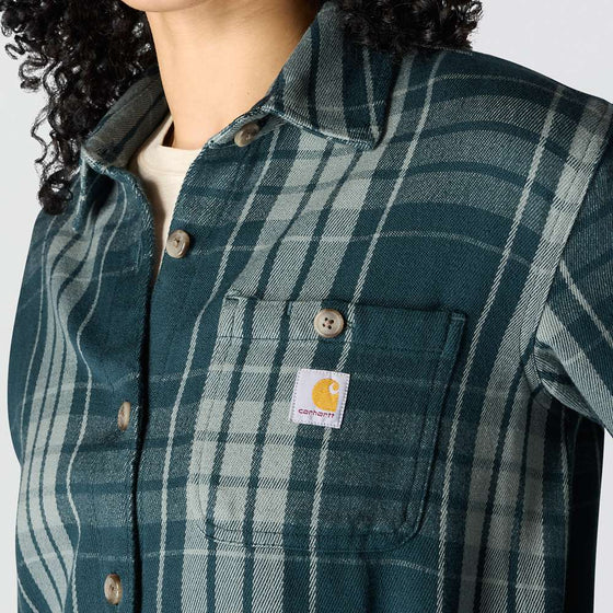 Carharrt 107136 Women's  Tncl Srs LseFit Twll Plaid Shrt
