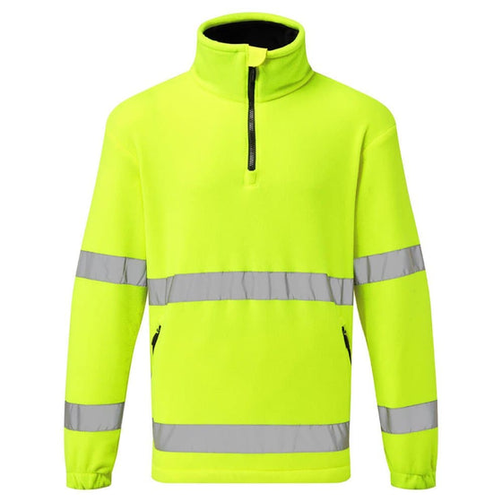 PORTWEST F302 HI-VIZ 1/2 ZIP FLEECE