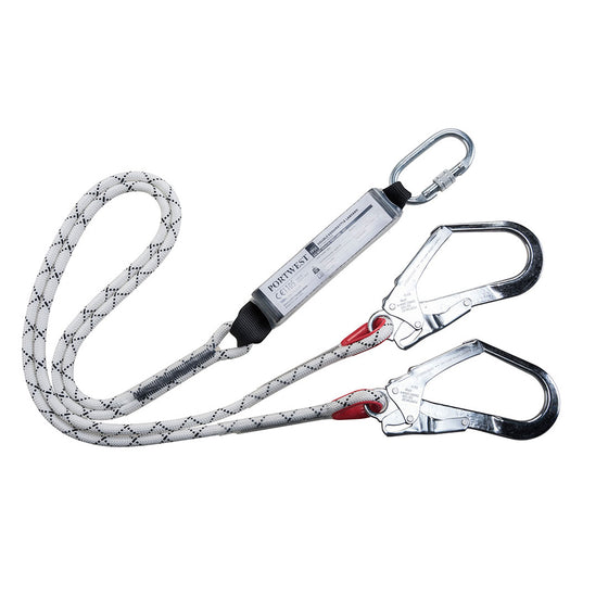 Portwest FP55  Double Kernmantle 1.8m Lanyard With Shock Absorber