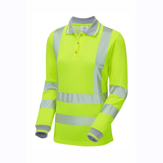 PULSAR® LIFE LFE953 / LFE954 Ladies Long Sleeve Sustainable Hi-Vis Polo Shirt - Premium HI-VIS T-SHIRTS from Pulsar - Just £26.30! Shop now at Workwear Nation Ltd
