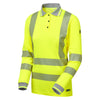 Pulsar Life LFE975 Women's Hi-Vis Long Sleeve Yellow Polo Shirt