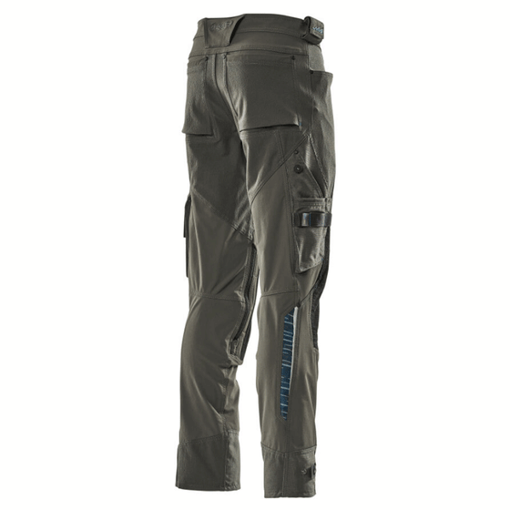 Mascot Adanced 17079 Water-Repellent Stretch Kneepad Work Trouser Grey Dark Anthracite / 27" Waist, 32" Leg