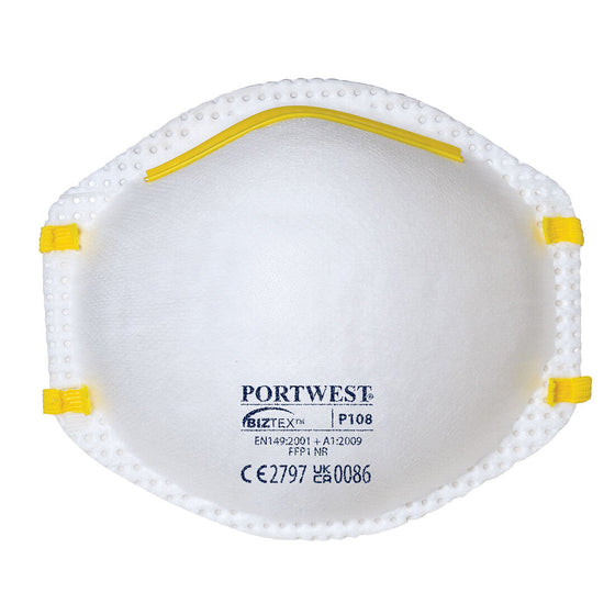 Portwest P108 FFP1 Respirator Blister Pack (3 Pack) - Premium Face protection from Portwest - Just £2.46! Shop now at Workwear Nation Ltd