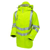 Pulsar Protect P187R Padded Hi-Vis Waterproof Storm Coat Yellow - Recycled Content