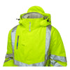 Pulsar Protect P187R Padded Hi-Vis Waterproof Storm Coat Yellow - Recycled Content