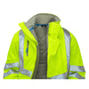 Pulsar Protect P187R Padded Hi-Vis Waterproof Storm Coat Yellow - Recycled Content