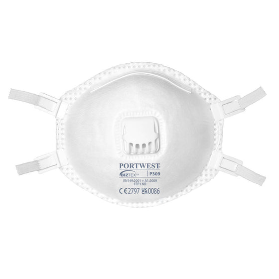 Portwest P309 FFP3 Valved Respirator - Blister Pack (Pack of 2) - Premium FACE PROTECTION from Portwest - Just £4.21! Shop now at Workwear Nation Ltd