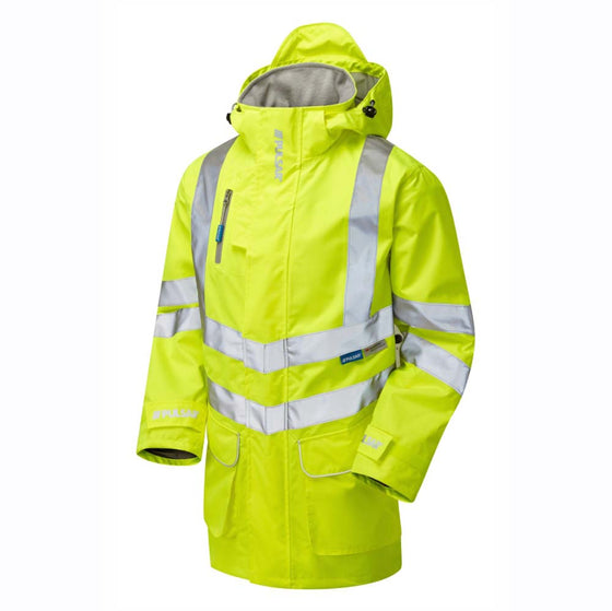 PULSAR P421 Hi-Vis Yellow Mesh Lined Waterproof Breathable Storm Coat - Premium HI-VIS JACKETS & COATS from Pulsar - Just £64.39! Shop now at Workwear Nation Ltd
