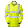 Pulsar Protect P458R Long Sleeve Hi-Vis Polo Shirt Yellow - Recycled Content