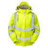 Pulsar Protect P533R Mesh Lined Waterproof Bomber Jacket Yellow - Recycled Content