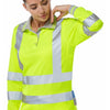 Pulsar Protect P702R Women's Hi-Vis Yellow Long Sleeve Polo Shirt