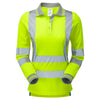 Pulsar Protect P702R Women's Hi-Vis Yellow Long Sleeve Polo Shirt