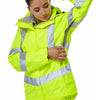 Pulsar P704R Women's Storm Waterproof Hi-Vis Coat Yellow - Recycled Content