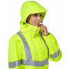 Pulsar P704R Women's Storm Waterproof Hi-Vis Coat Yellow - Recycled Content