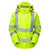 Pulsar P704R Women's Storm Waterproof Hi-Vis Coat Yellow - Recycled Content