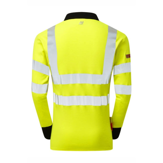 PULSAR PARC21 Electric FR ARC Hi-Vis Yellow Polo Shirt - Premium FLAME RETARDANT SHIRTS from Pulsar - Just £53.67! Shop now at Workwear Nation Ltd