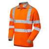Pulsar Protect PR470 Long Sleeve Polo Shirt Orange - Recycled Content
