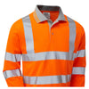 Pulsar Protect PR470 Long Sleeve Polo Shirt Orange - Recycled Content