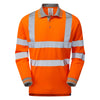 Pulsar Protect PR470 Long Sleeve Polo Shirt Orange - Recycled Content
