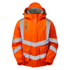 Pulsar Protect PR496R Padded Waterproof Bomber Jacket Orange - Recycled Content