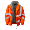 Pulsar Protect PR496R Padded Waterproof Bomber Jacket Orange - Recycled Content