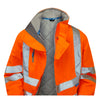 Pulsar Protect PR502R Padded Waterproof Storm Coat Orange - Recycled Content