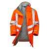 Pulsar Protect PR502R Padded Waterproof Storm Coat Orange - Recycled Content