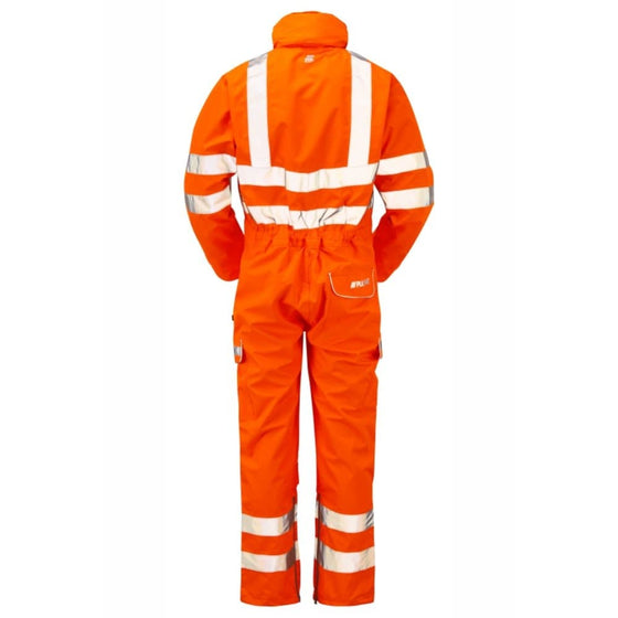 PULSAR PR505 Hi-Vis Rail Spec Waterproof Coverall - Premium HI-VIS OVERALLS from PULSAR - Just £88.58! Shop now at Workwear Nation Ltd