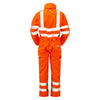 Pulsar Protect PR505R Waterproof Mesh-Lined Hi-Vis Coverall Orange - Recycled Content